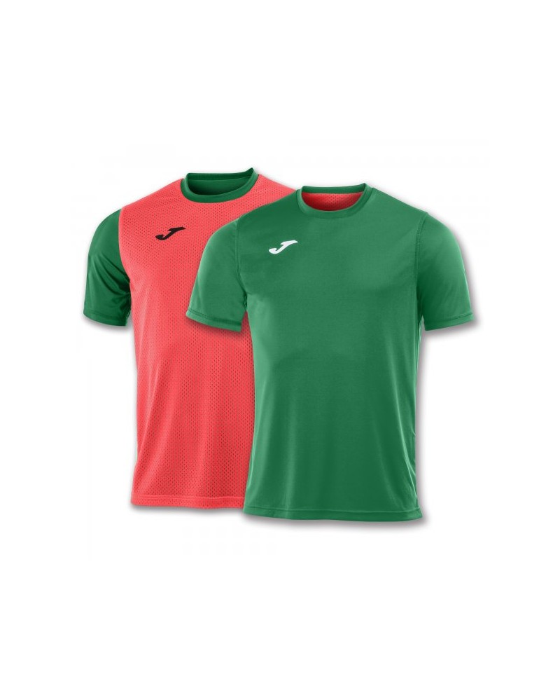 T-shirt Combi Reversible Green-orange S/s