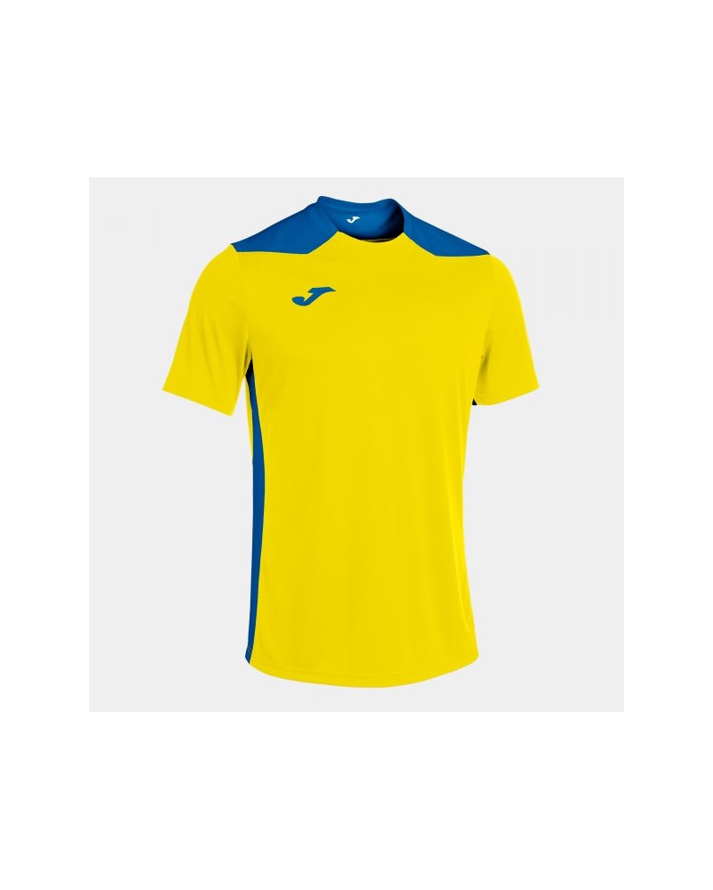 Championship Vi Short Sleeve T-shirt Yellow-royal Blue