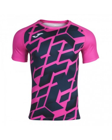 Myskin Iii Short Sleeve T-shirt Fluor Pink Navy