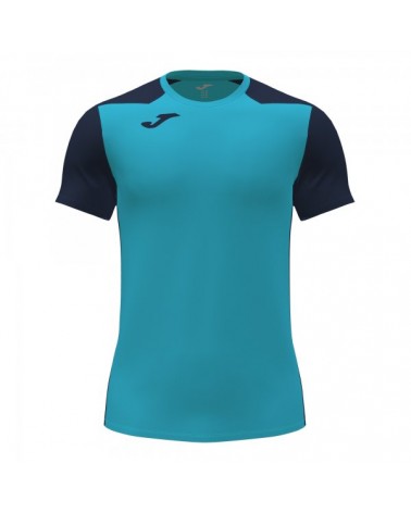 Record Ii Short Sleeve T-shirt Fluor Turquoise-navy