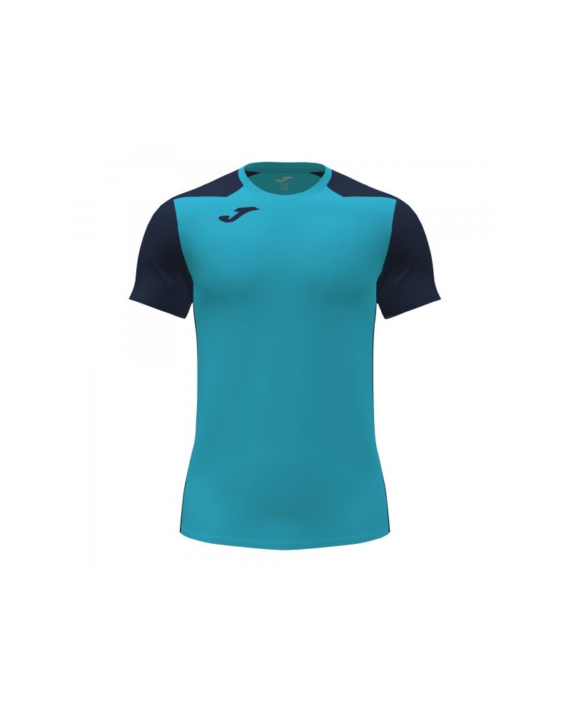 Record Ii Short Sleeve T-shirt Fluor Turquoise-navy