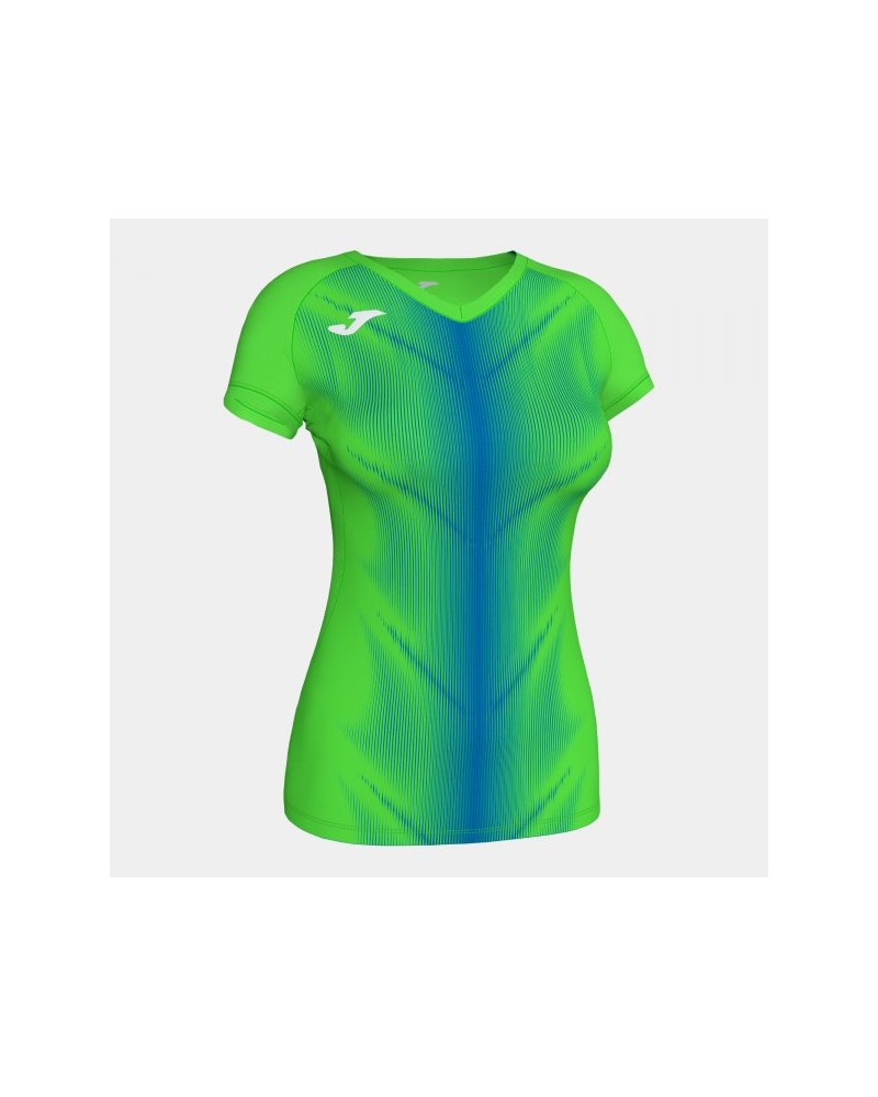 Olimpia T-shirt Fluor Green-royal S/s Woman