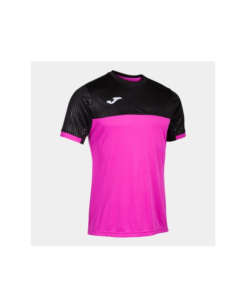Montreal Short Sleeve T-shirt Fluor Pink Black