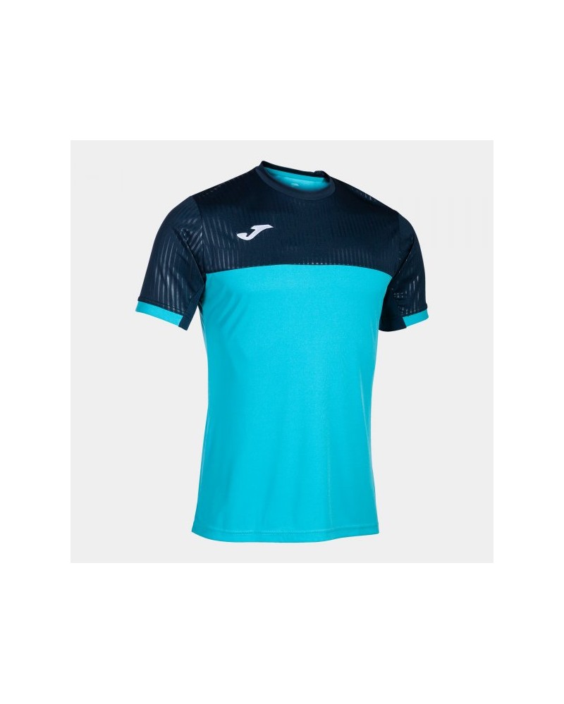 Montreal Short Sleeve T-shirt Fluor Turquoise-navy