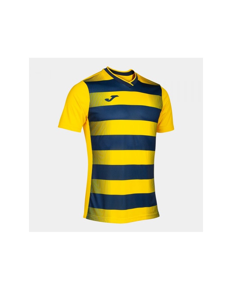 Europa V Short Sleeve T-shirt Yellow Navy