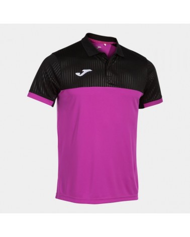 Montreal Short Sleeve Polo Fluor Pink Black
