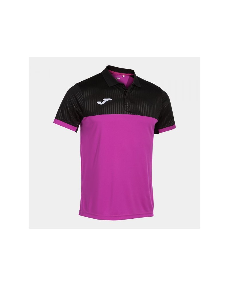 Montreal Short Sleeve Polo Fluor Pink Black