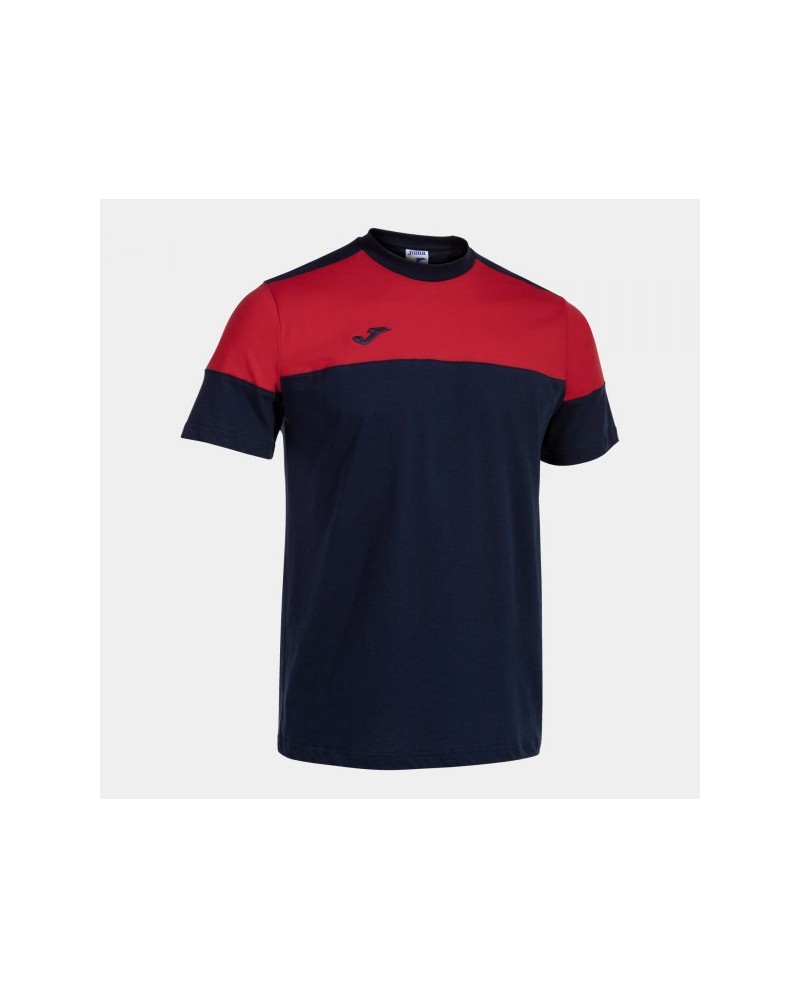 Crew V Short Sleeve T-shirt Navy Red