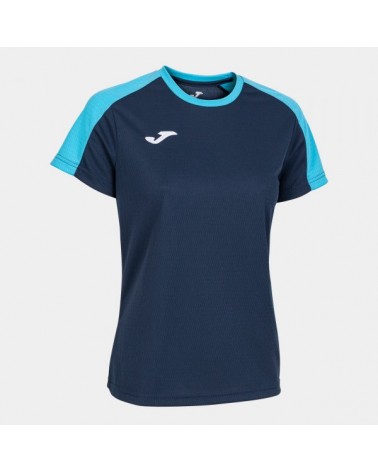 Eco Championship Short Sleeve T-shirt Navy Fluor Turquoise