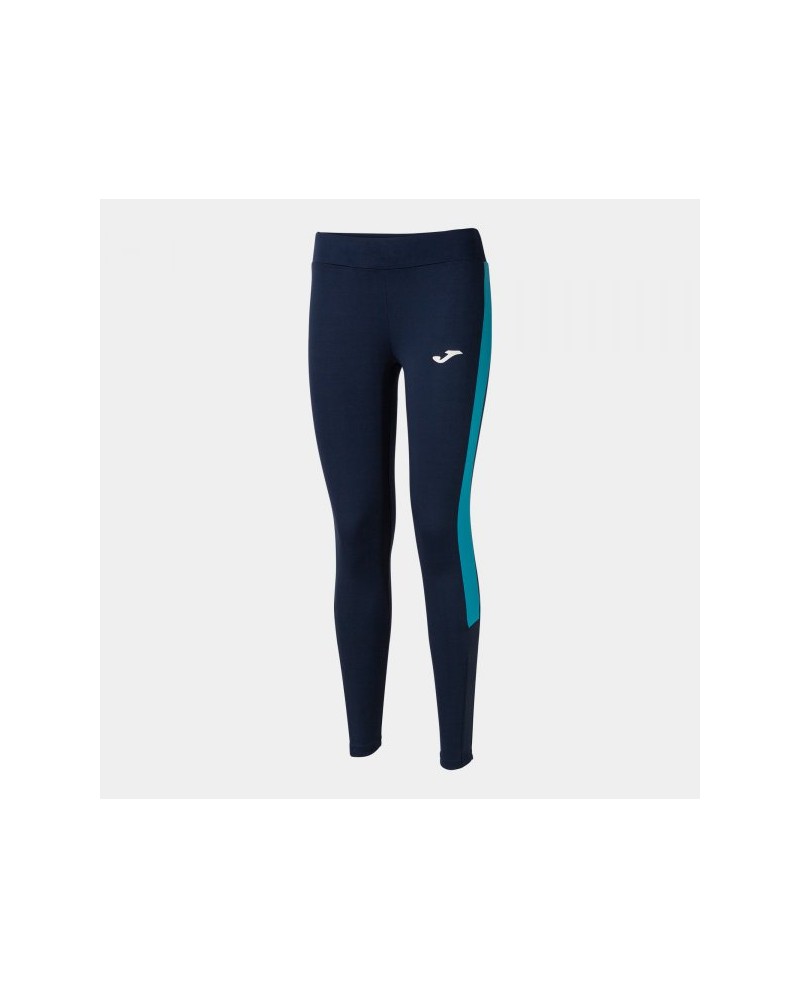 Eco Championship Long Tights Navy Fluor Turquoise